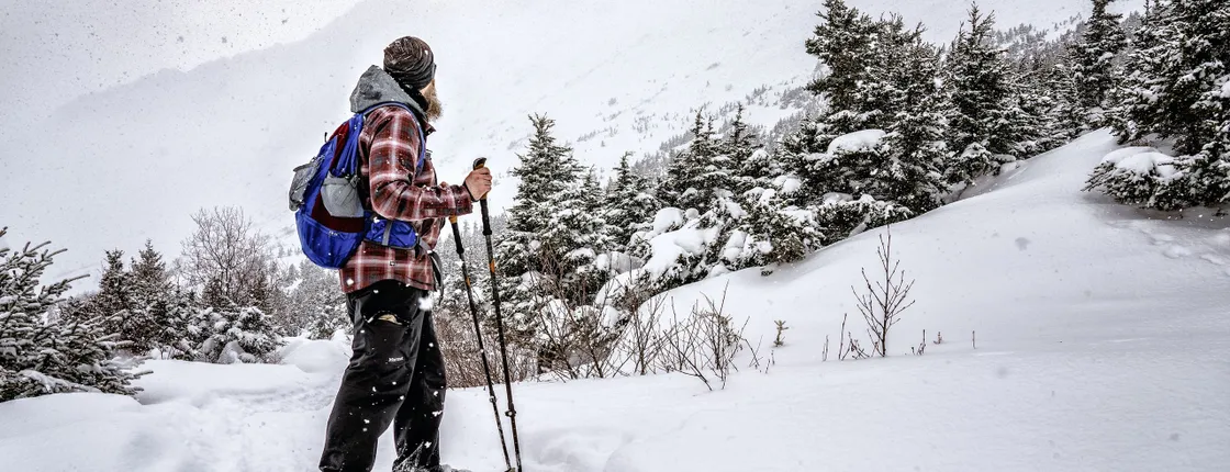 Advanced snowshoeing adventure in Anchorage
