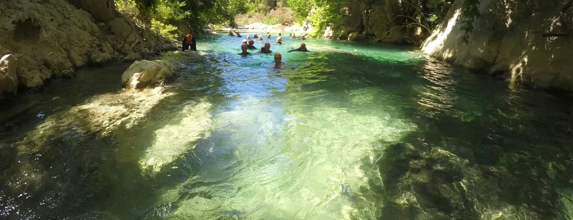Family outdoor adventure experience in Aladdin's Canyon