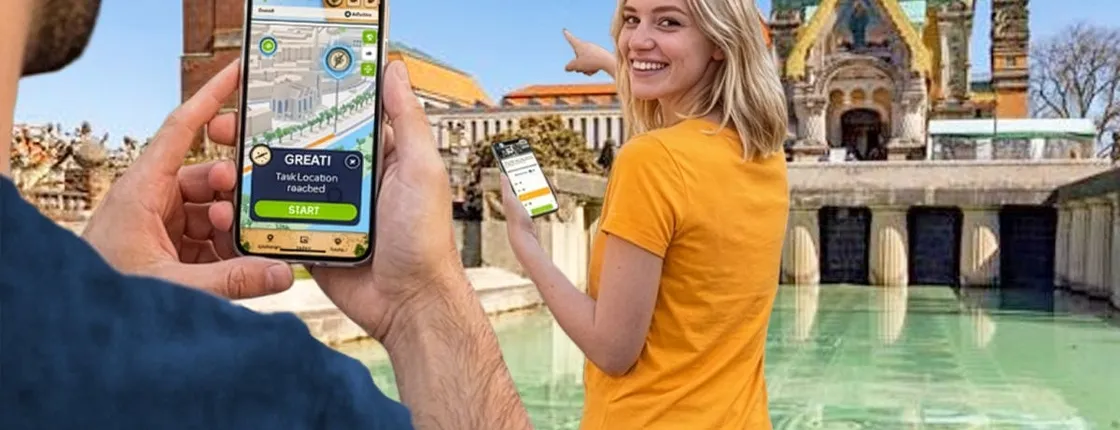 Self-guided digital scavenger hunt in Darmstadt