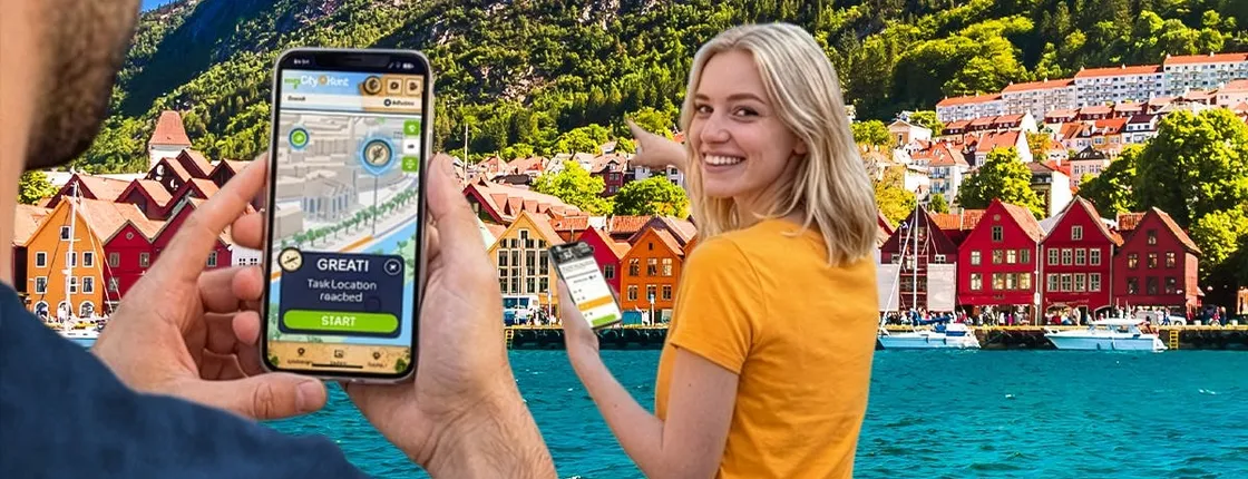 Self-guided digital scavenger hunt in Bergen
