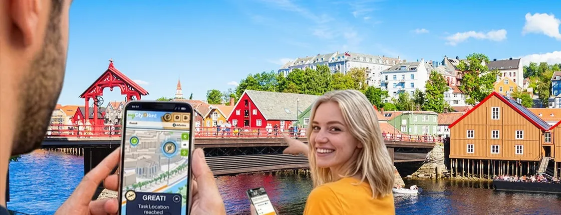 Self-guided digital scavenger hunt in Trondheim
