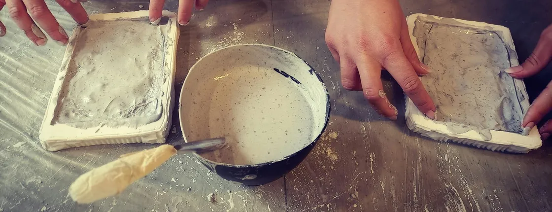 Plaster casting workshop in Krestena