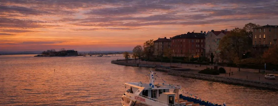 Helsinki evening coastal cruise with outdoor sundeck seating