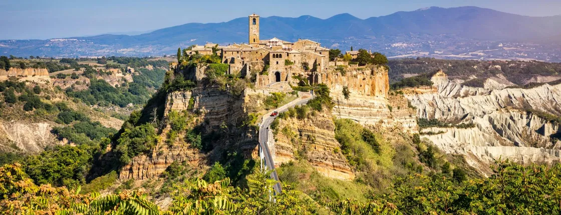 Orvieto and Civita E-Bike tour with private transfer from Rome