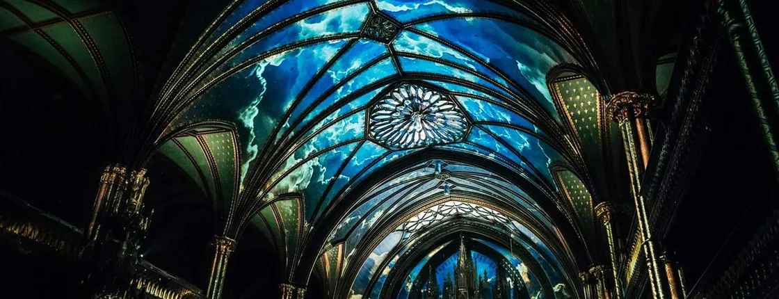 Montreal river cruise and AURA experience at Notre-Dame Basilica