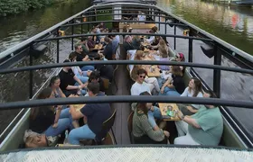 Floating terrace boat tour in Groningen