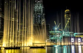 Dubai Fountain show and lake ride by traditional boat