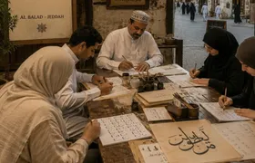 Jeddah Arabic calligraphy workshop with Al-Balad walking tour