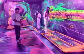 Blacklight mini golf experience in Basel