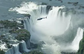 Iguassu falls panoramic helicopter flight