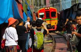 Railway market, floating market, salt farm and cycling tour from Hua Hin