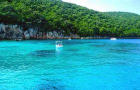 Boat trip from Corfu to Sivota with local lunch, Blue Lagoon and optional transfers